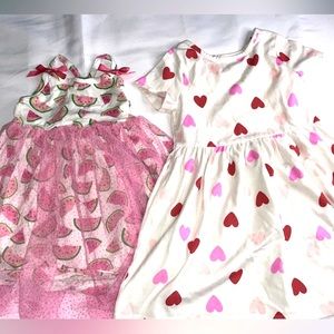 Toddler girl dresses 2 piece lot EUC